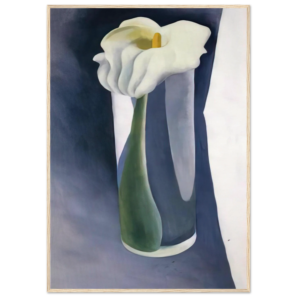 Calla Lily in Tall Glass Framed Poster | Georgia O'Keeffe Framed Prints Wall Art | Georgia O Keeffe Prints