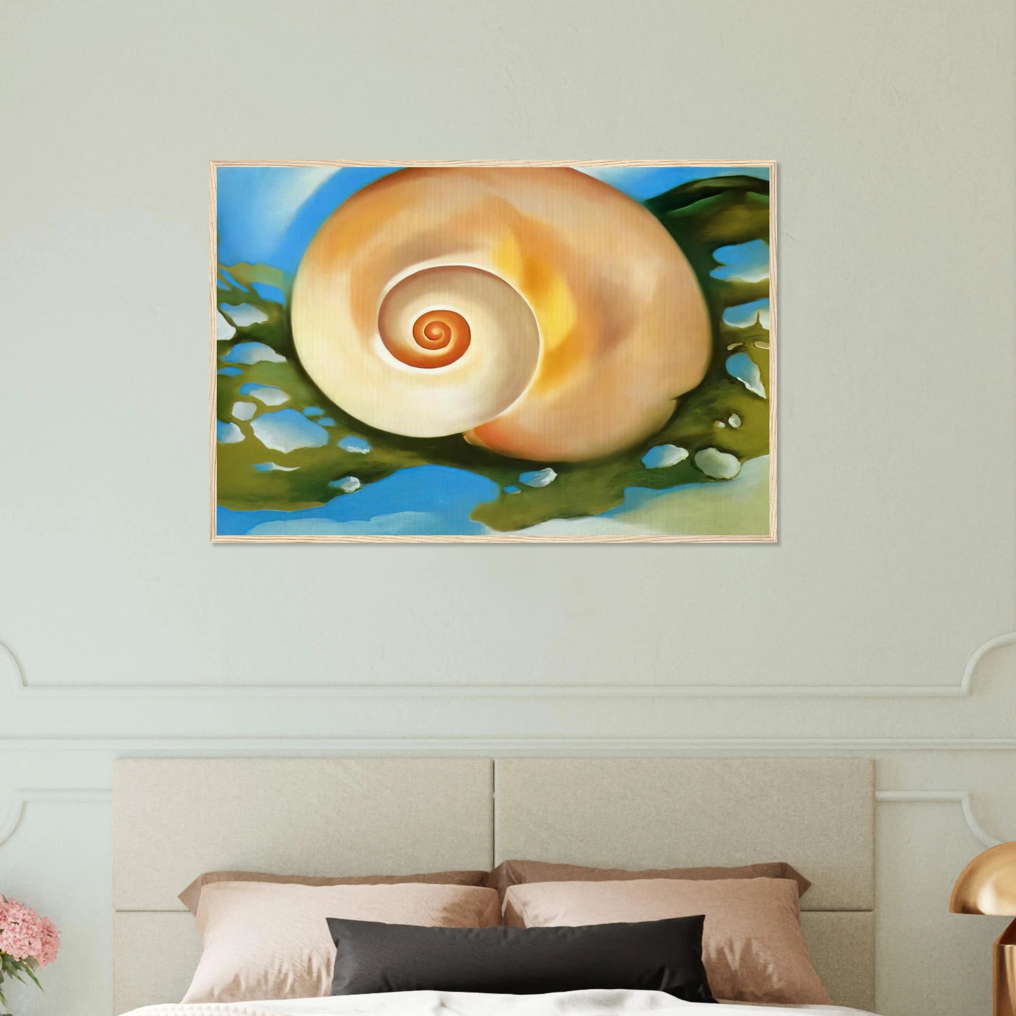 Pink Shell with Seaweed Framed Poster | Georgia O'Keeffe Framed Prints Wall Art | Georgia O Keeffe Prints