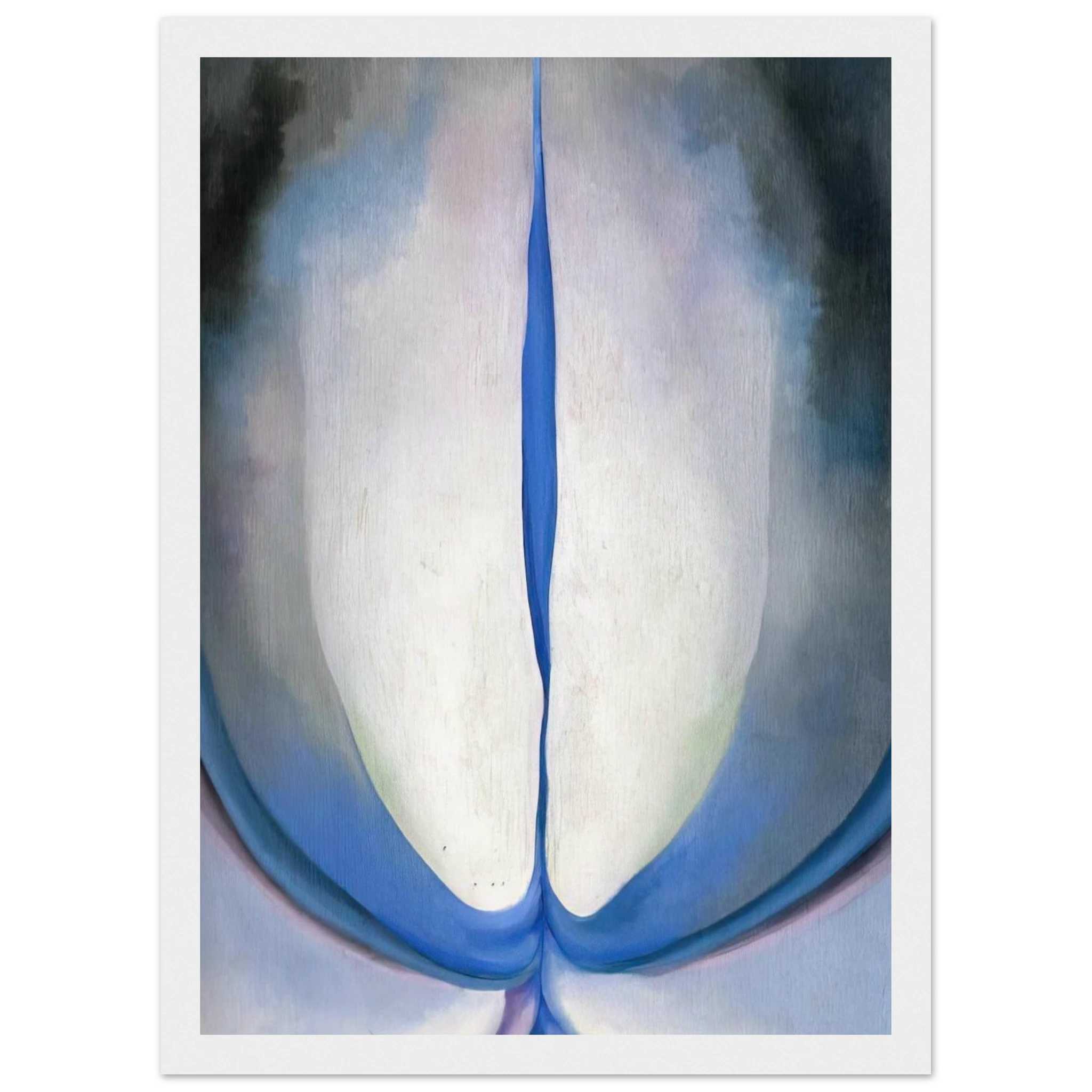 Blue Line Framed Poster | Georgia O'Keeffe Framed Prints Wall Art | Georgia O Keeffe Prints