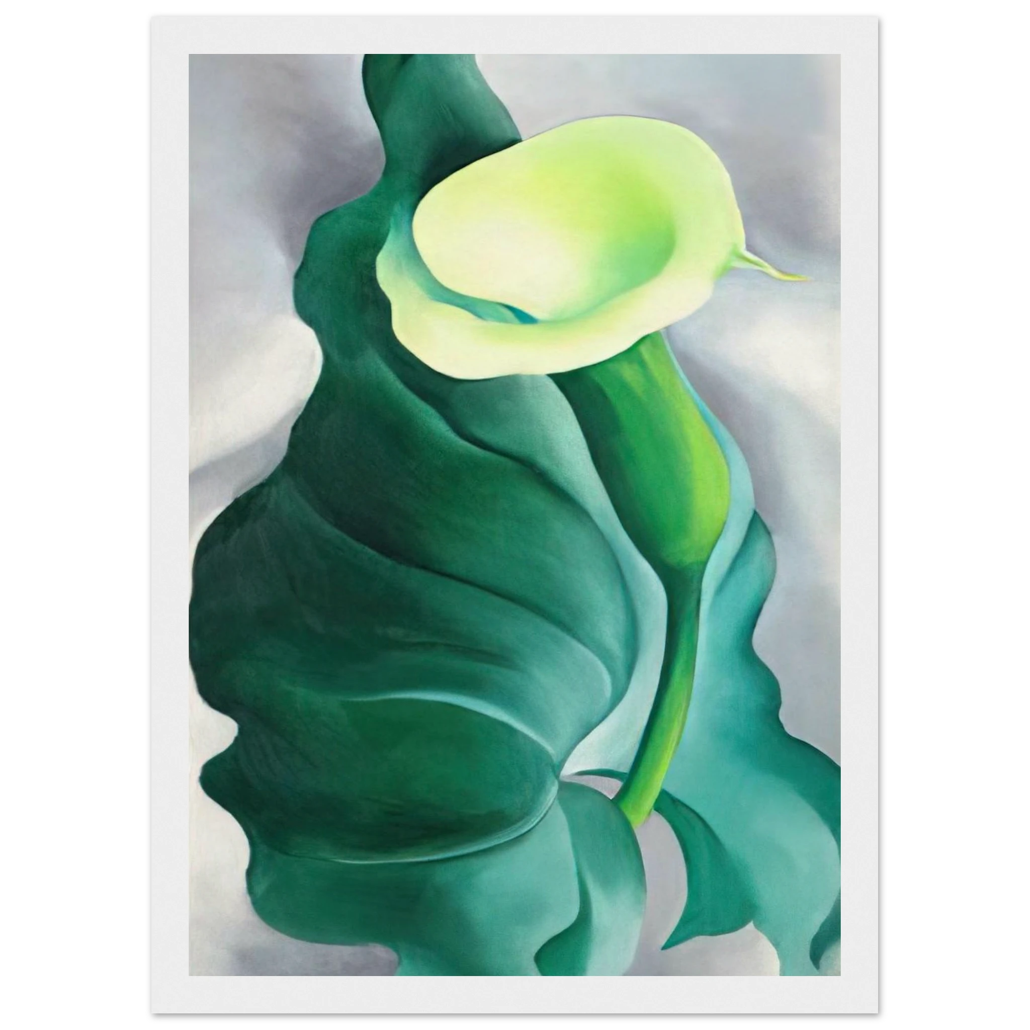 Calla Lily  Lily-Yellow No. 2  Framed Poster | Georgia O'Keeffe Framed Prints Wall Art | Georgia O Keeffe Prints