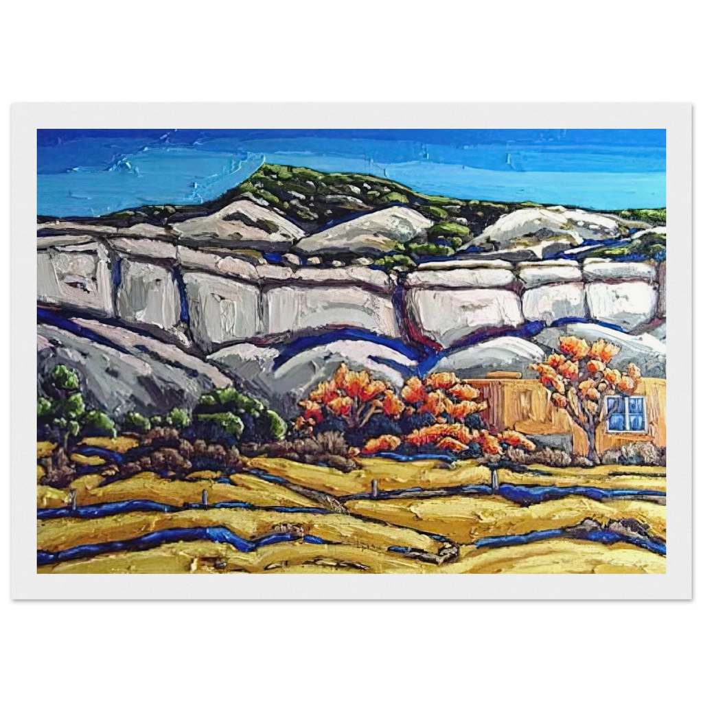 Ghost Ranch Painting Framed Poster | Georgia O'Keeffe Framed Prints Wall Art | Georgia O Keeffe Prints