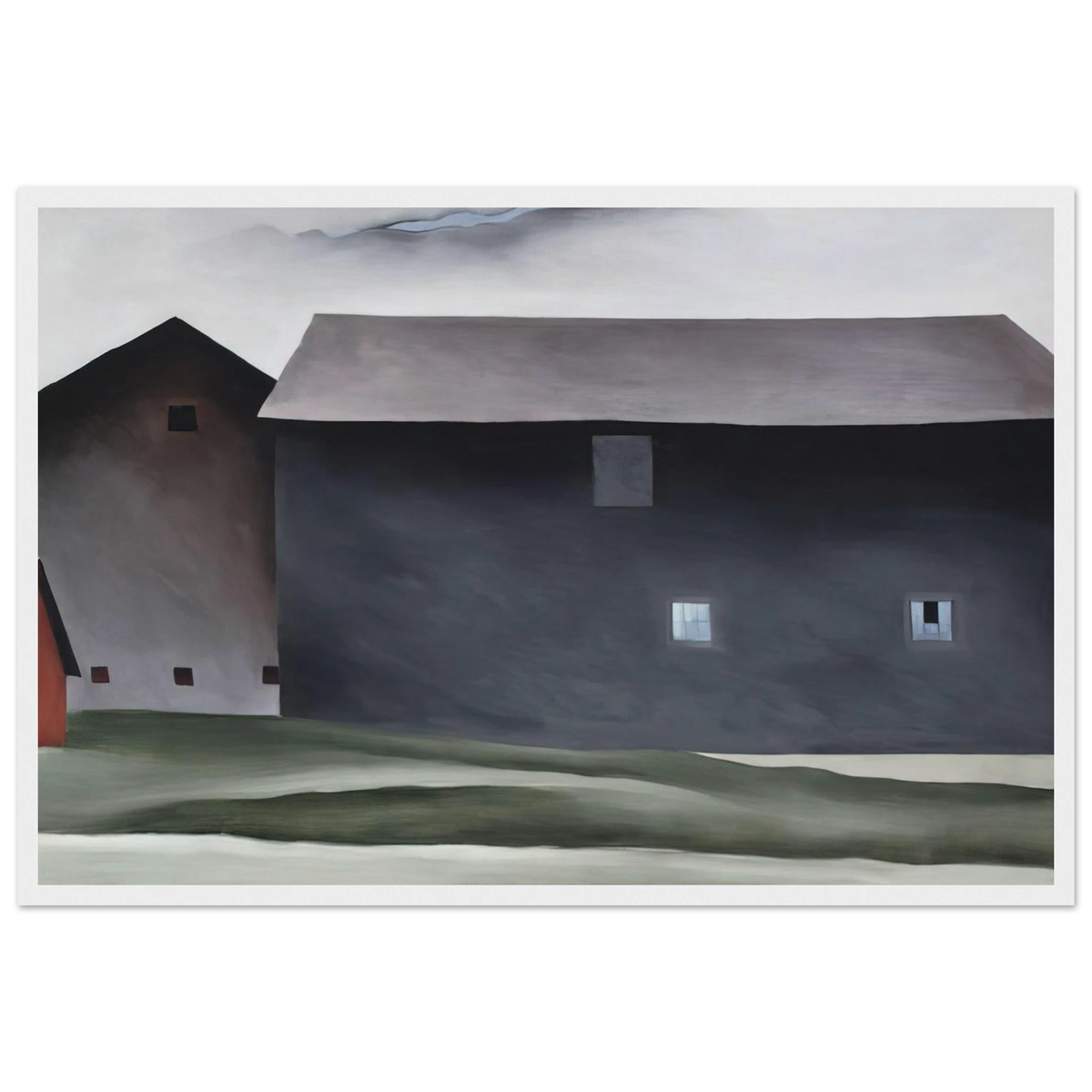 Lake George Barns Framed Poster | Georgia O'Keeffe Framed Prints Wall Art | Georgia O Keeffe Prints