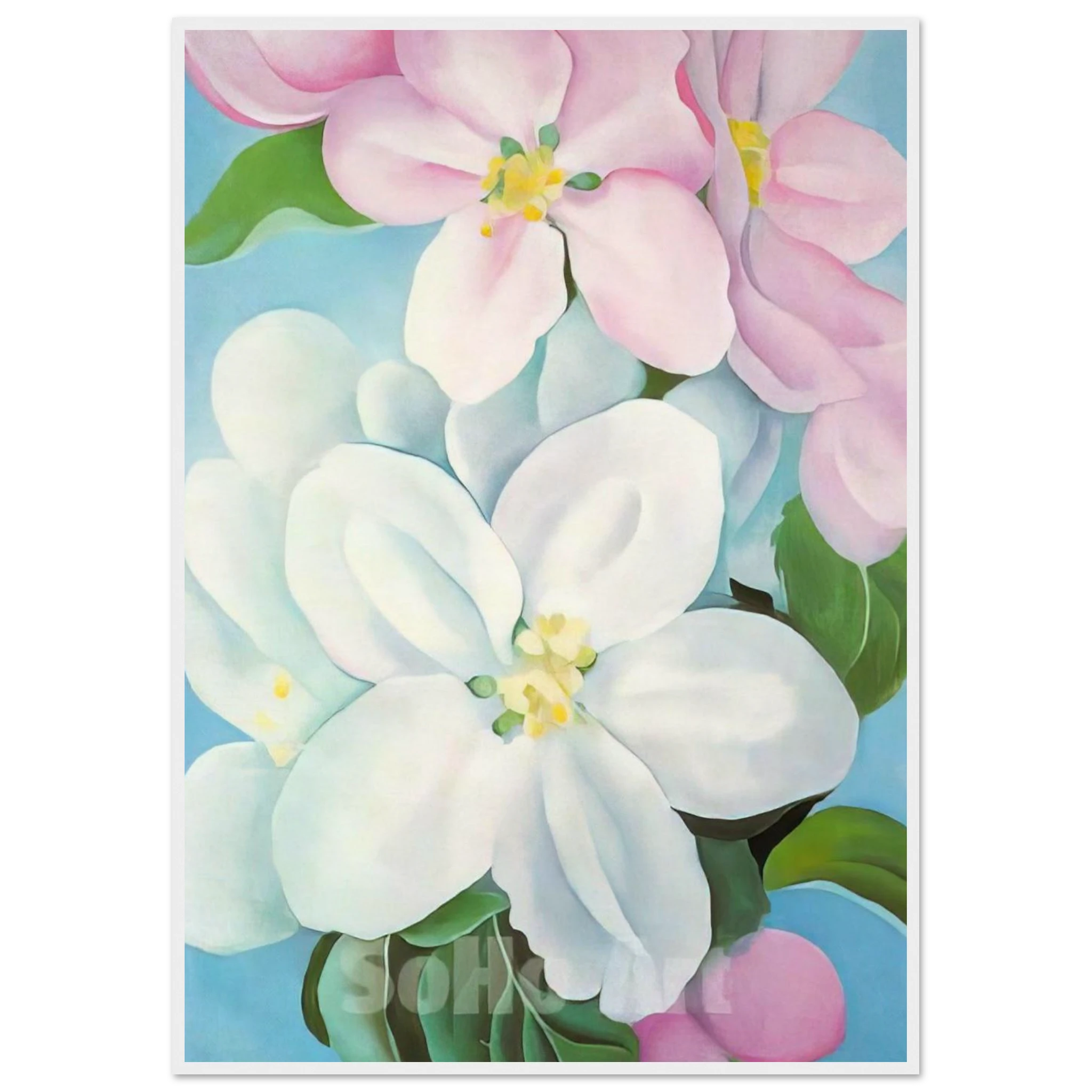 Apple Blossoms Framed Poster | Georgia O'Keeffe Framed Prints Wall Art | Georgia O Keeffe Prints