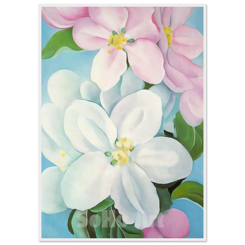 Apple Blossoms Framed Poster | Georgia O'Keeffe Framed Prints Wall Art | Georgia O Keeffe Prints