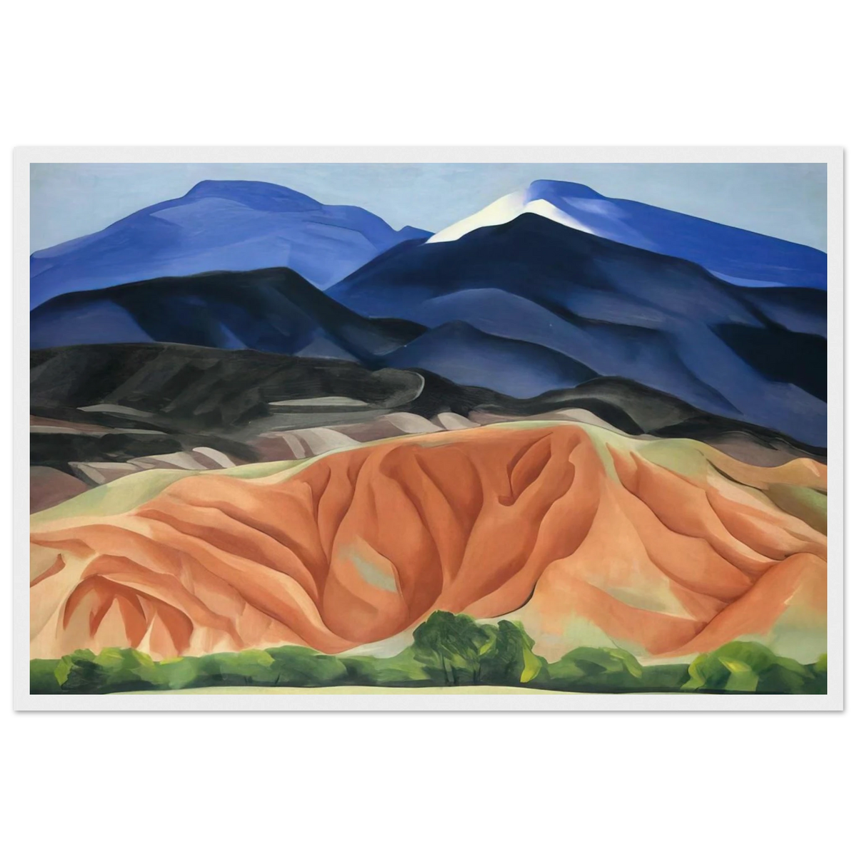 Black Mesa Landscape, New Mexico - Out Back of Mary`s II Framed Poster | Georgia O'Keeffe Framed Prints Wall Art | Georgia O Keeffe Prints