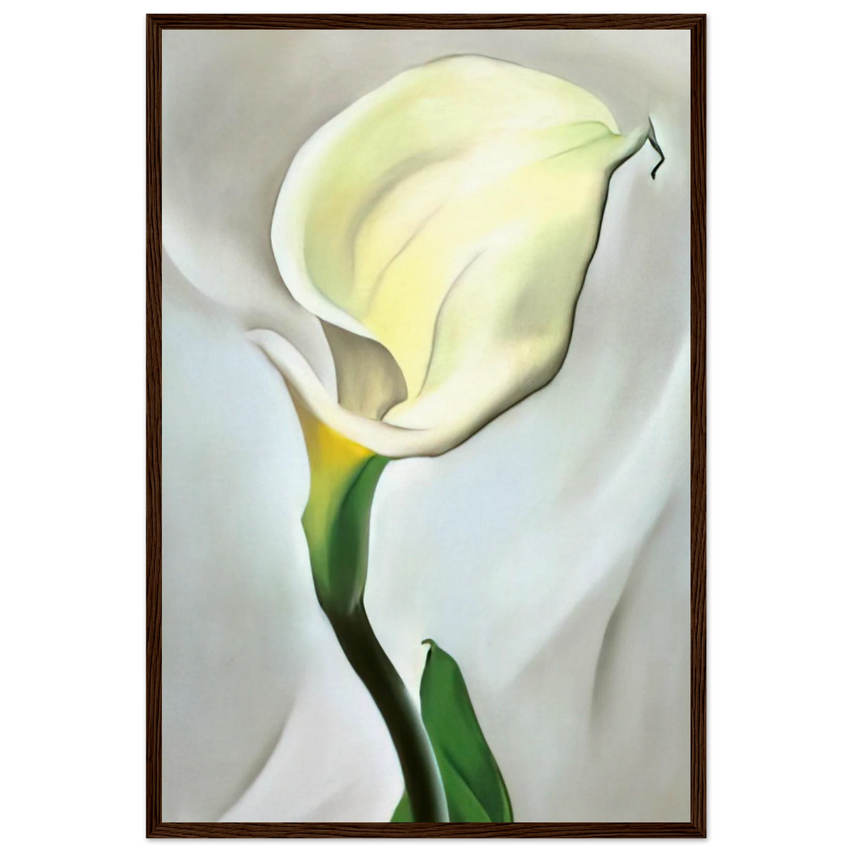 Calla Lily Turned Away Framed Poster | Georgia O'Keeffe Framed Prints Wall Art | Georgia O Keeffe Prints