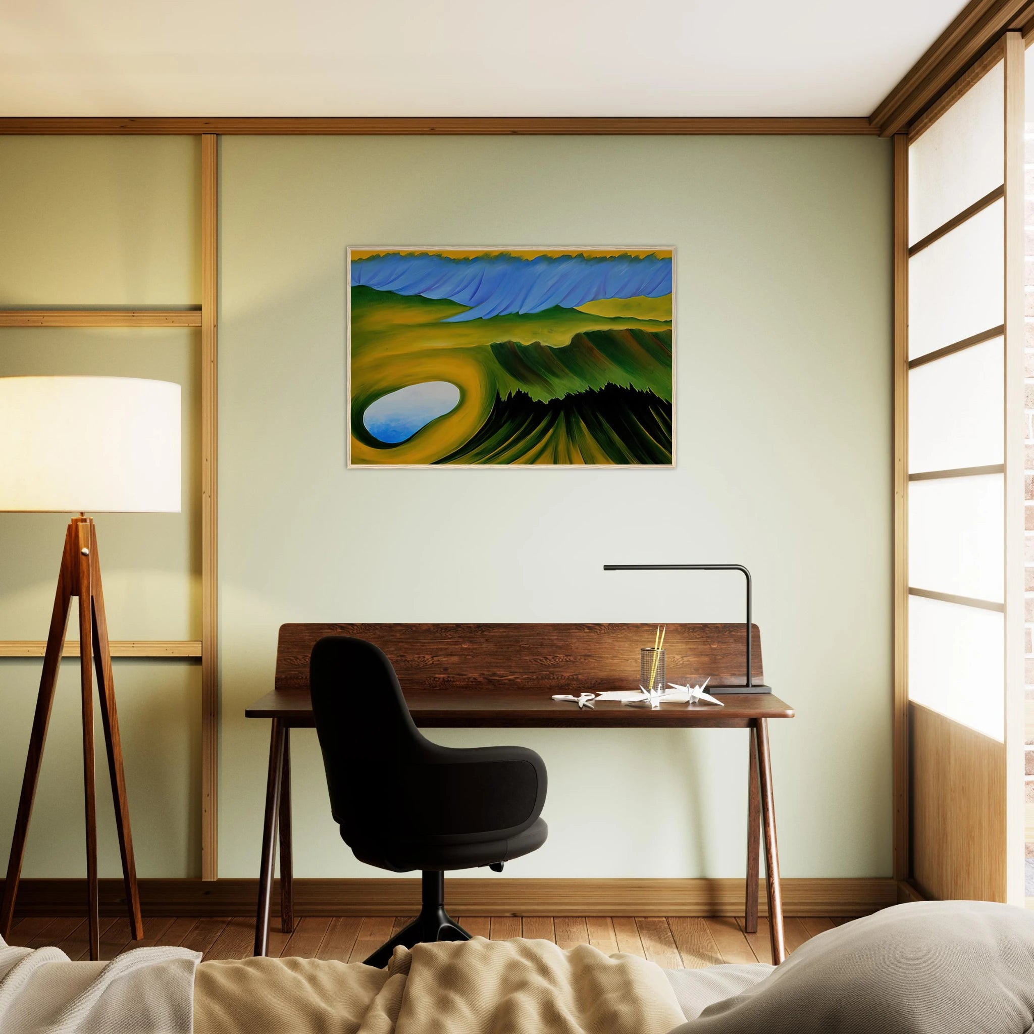 Mountains and Lake Framed Poster | Georgia O'Keeffe Framed Prints Wall Art | Georgia O Keeffe Prints
