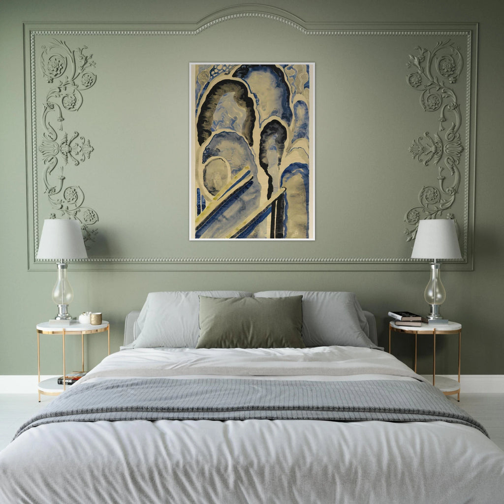Blue-01 Framed Poster | Georgia O'Keeffe Framed Prints Wall Art | Georgia O Keeffe Prints