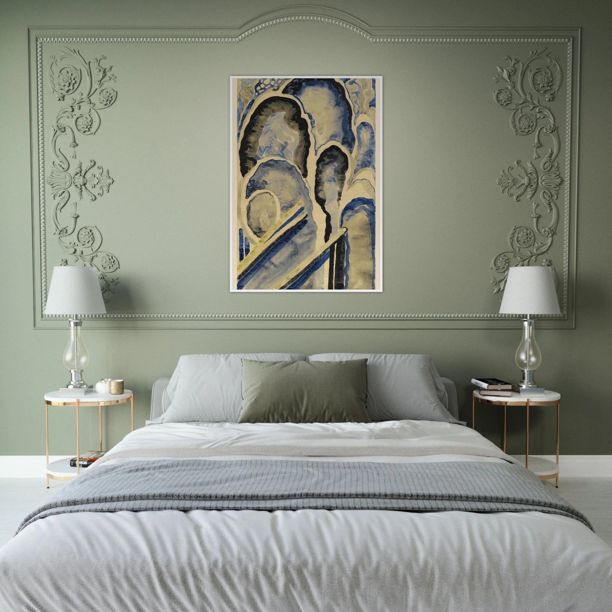 Blue-01 Framed Poster | Georgia O'Keeffe Framed Prints Wall Art | Georgia O Keeffe Prints