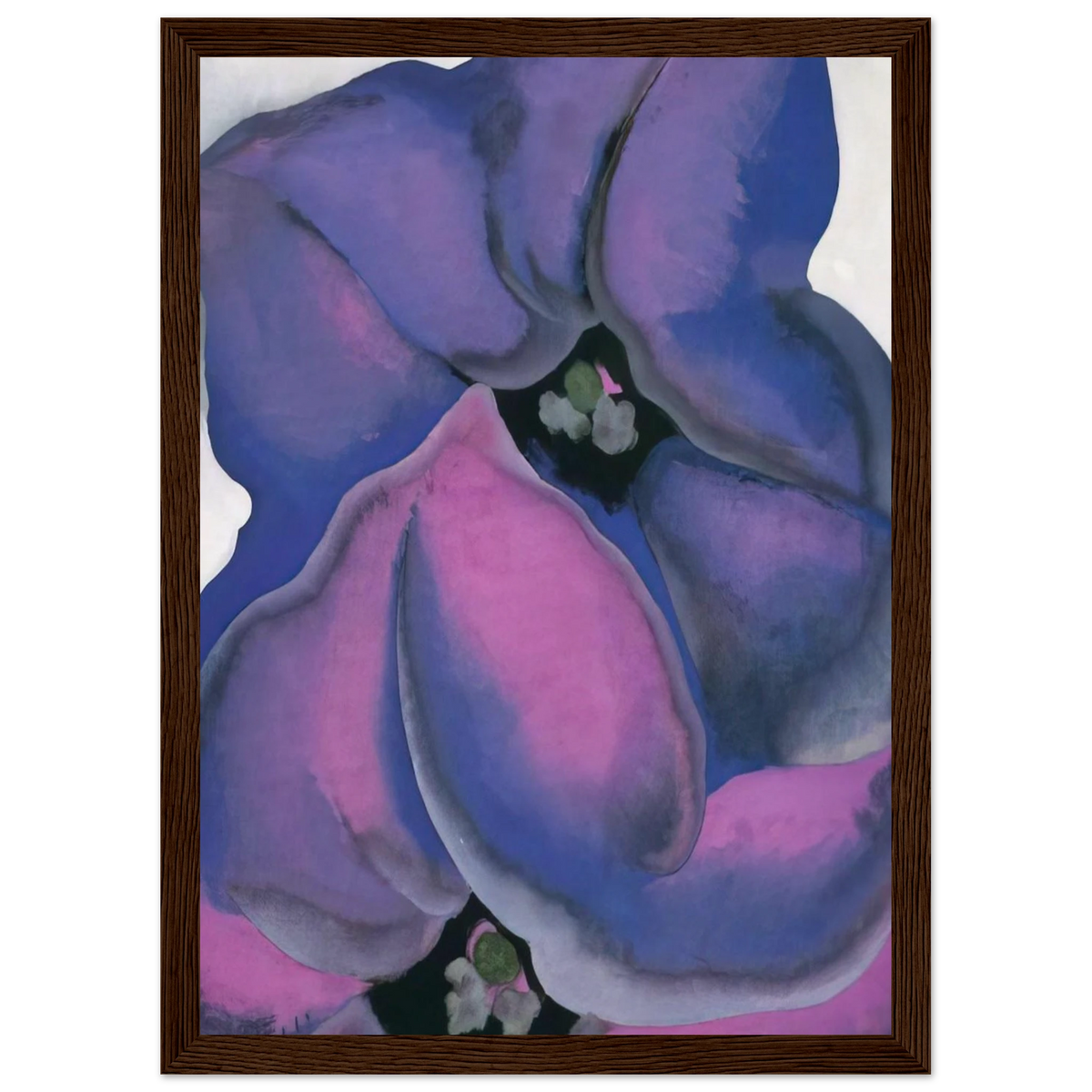 Purple Petunias Framed Poster | Georgia O'Keeffe Framed Prints Wall Art | Georgia O Keeffe Prints