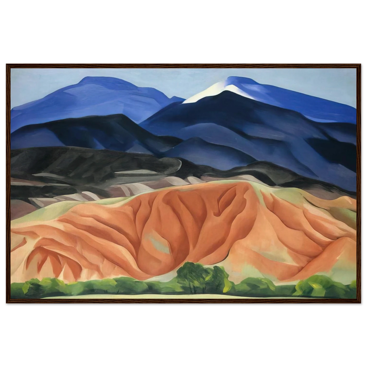 Black Mesa Landscape, New Mexico - Out Back of Mary`s II Framed Poster | Georgia O'Keeffe Framed Prints Wall Art | Georgia O Keeffe Prints