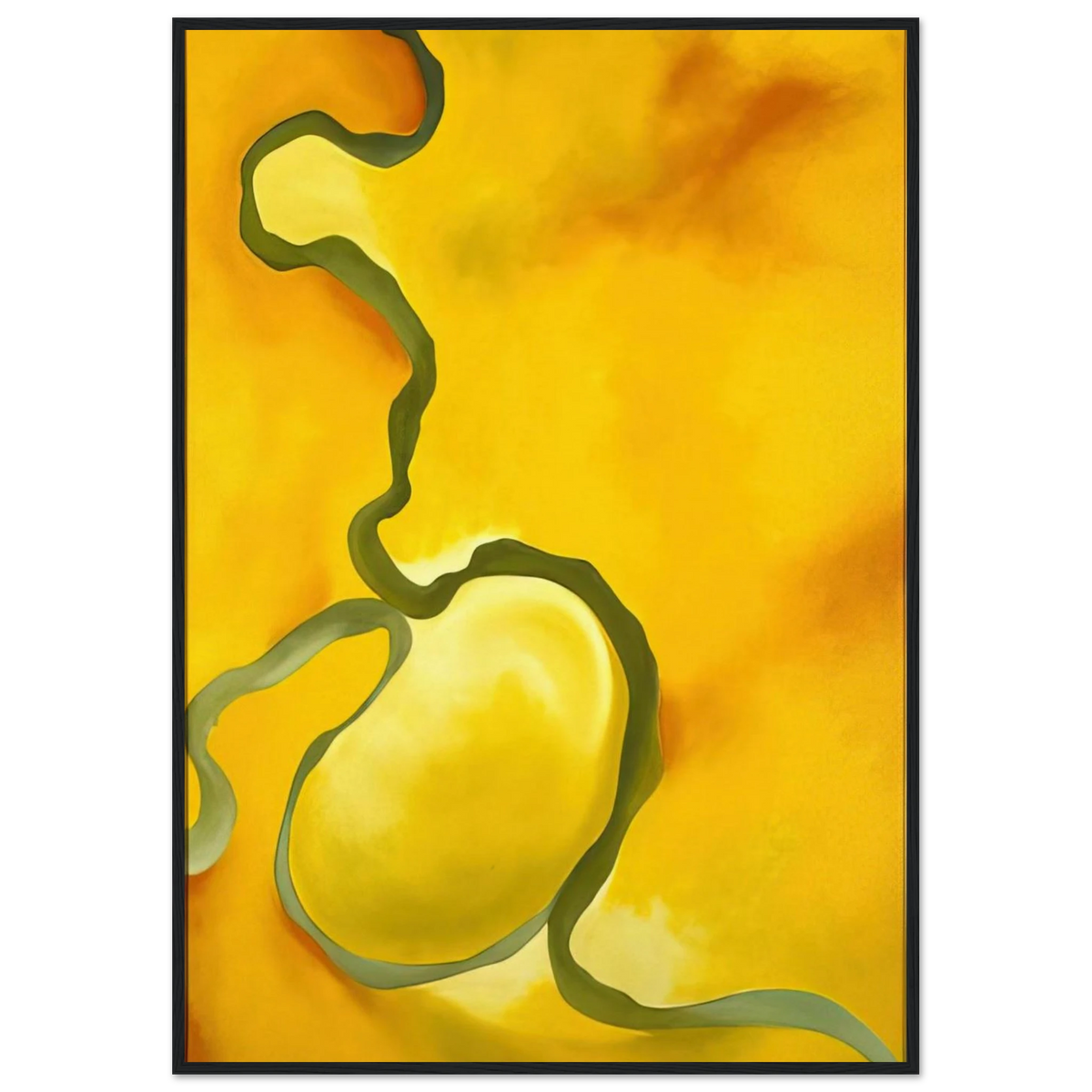 Green, Yellow and Orange Framed Poster | Georgia O'Keeffe Framed Prints Wall Art | Georgia O Keeffe Prints