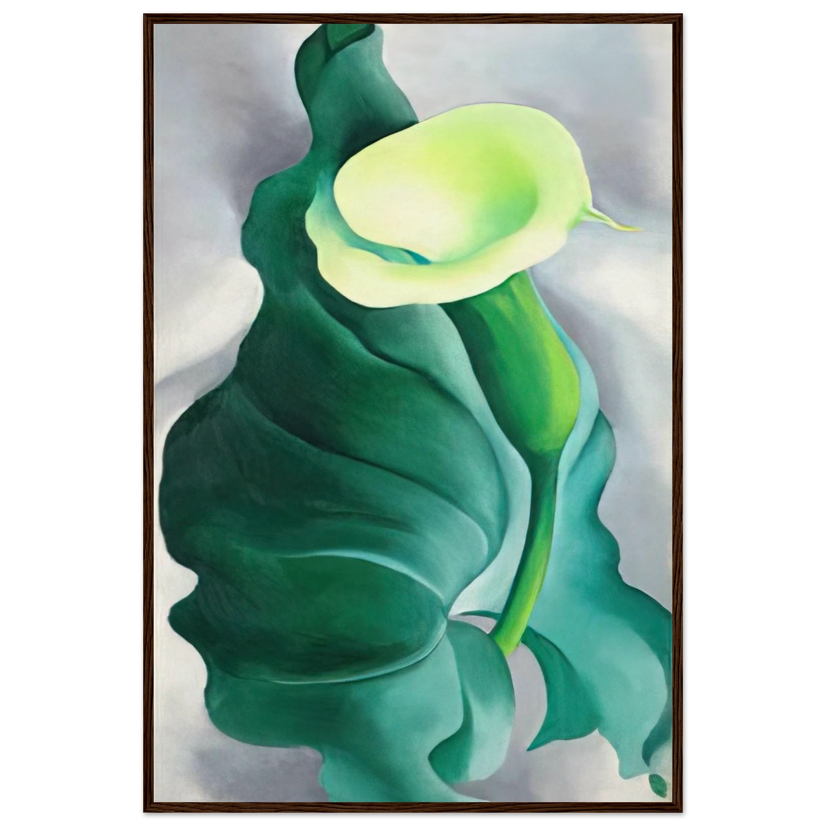 Calla Lily  Lily-Yellow No. 2  Framed Poster | Georgia O'Keeffe Framed Prints Wall Art | Georgia O Keeffe Prints
